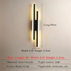 Moderne LED Wandlamp: Zwart/Gouden Acryl Kamerversiering Lamp