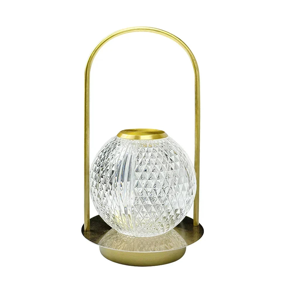 Designer tafellamp met kristaleffect