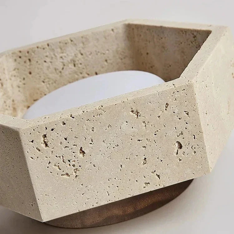 Wabi Sabi Travertin LED Plafondlamp
