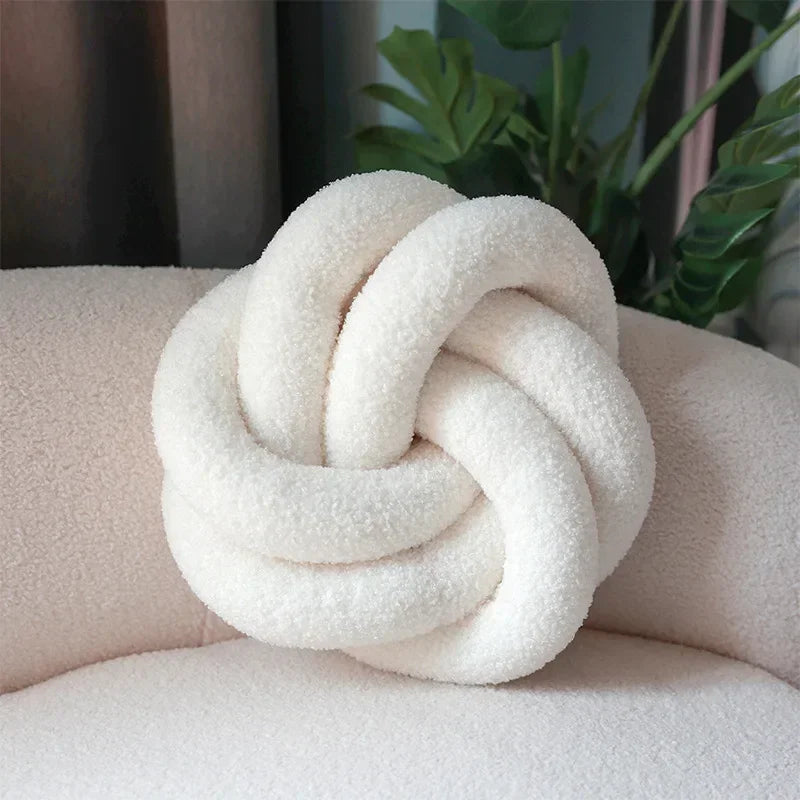 Nordic Cotton Boucle Knoop Kussen | Avosian