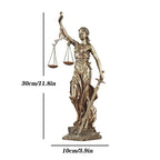 ERMAKOVA Europese antieke bronzen Griekse godin van de gerechtigheid standbeeld Fair Angels hars sculptuur ornamenten bureau thuis decoratie cadeau