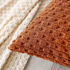 Zachte Ribbel Velours Decoratieve Kussen met Strepen in Boho Stijl voor Sofa en Bed