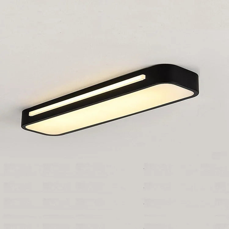 Minimalistische LED plafonnière van ijzer en acryl