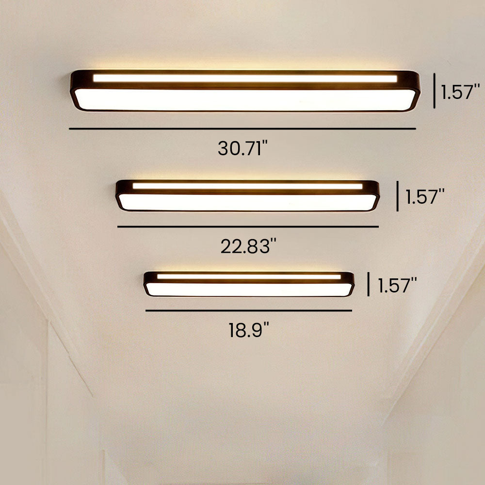 Minimalistische LED plafonnière van ijzer en acryl