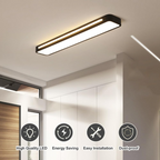 Minimalistische LED plafonnière van ijzer en acryl