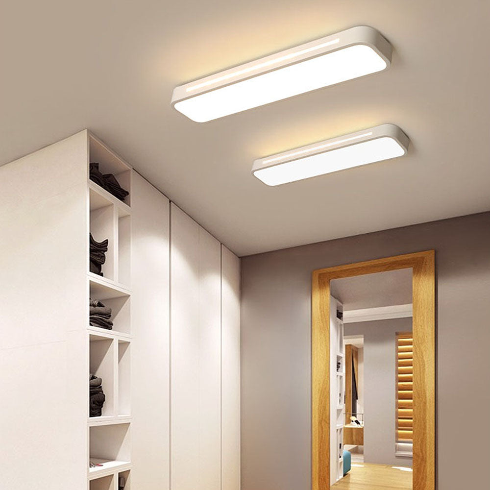 Minimalistische LED plafonnière van ijzer en acryl