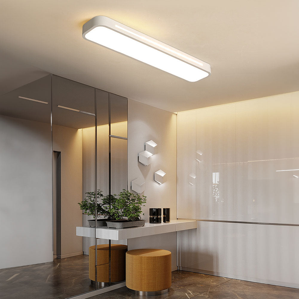 Minimalistische LED plafonnière van ijzer en acryl