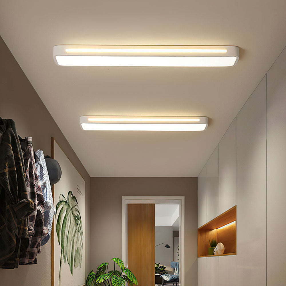 Minimalistische LED plafonnière van ijzer en acryl