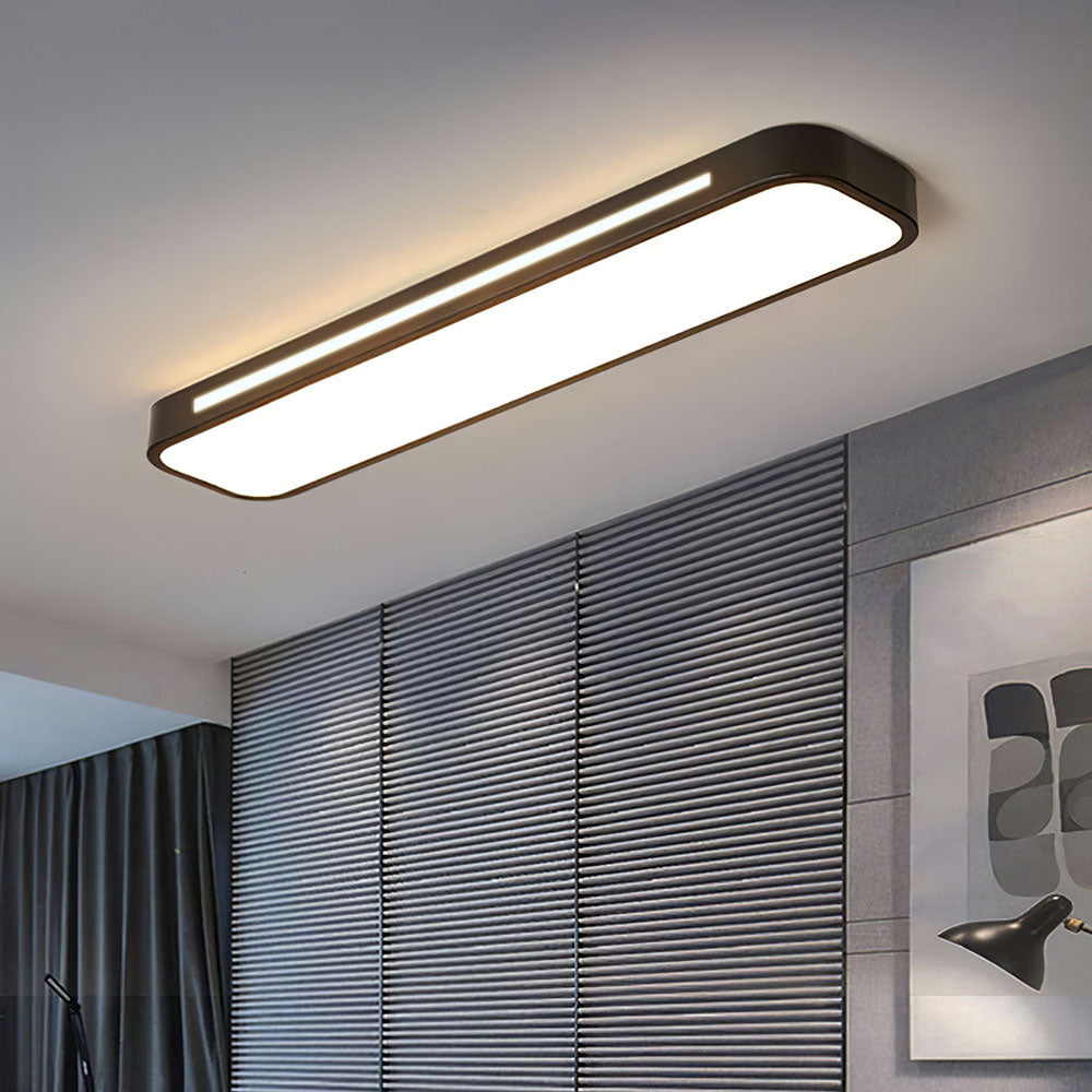 Minimalistische LED plafonnière van ijzer en acryl