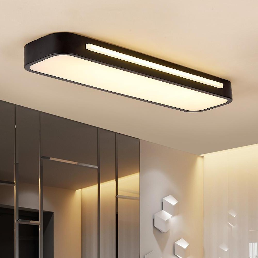Minimalistische LED plafonnière van ijzer en acryl