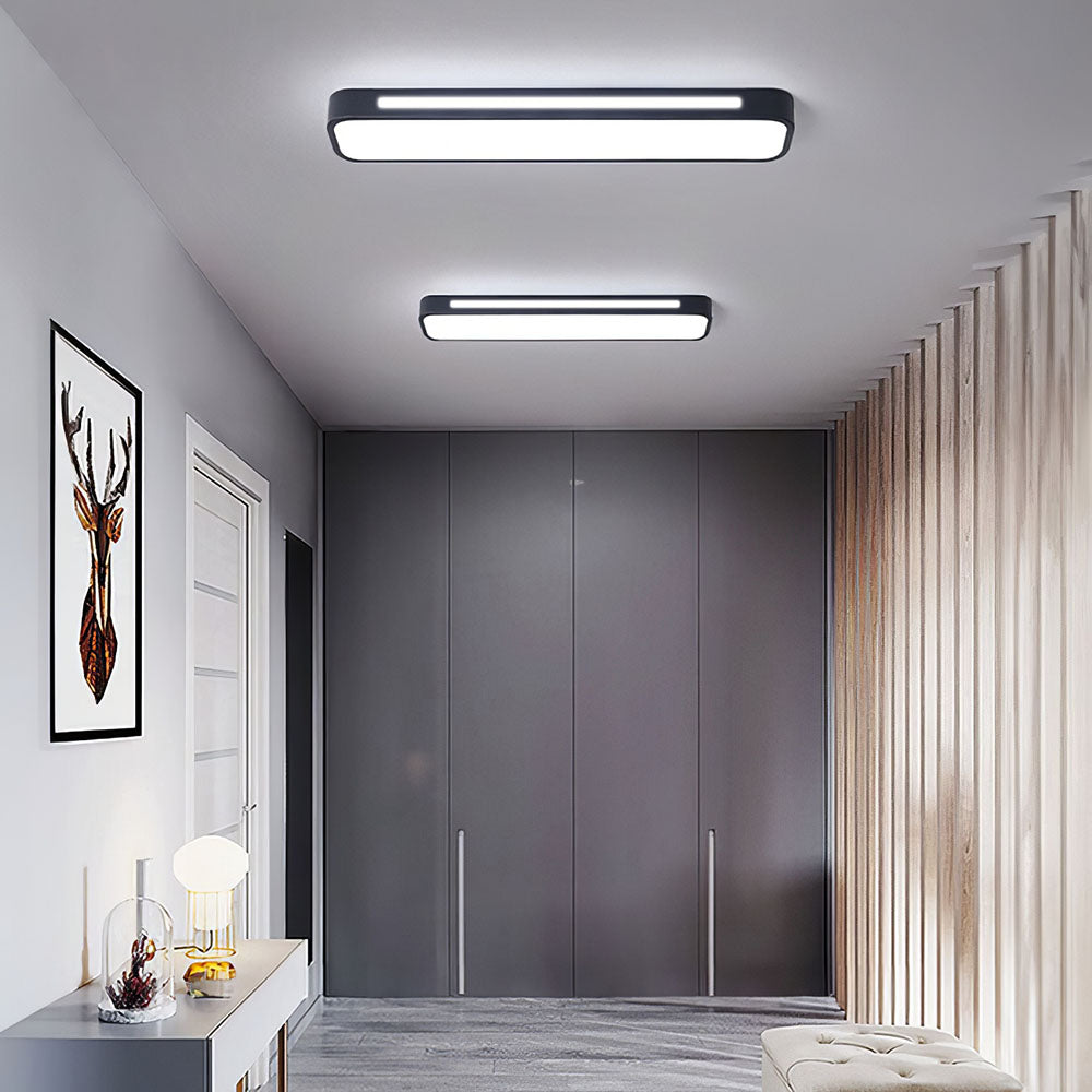 Minimalistische LED plafonnière van ijzer en acryl