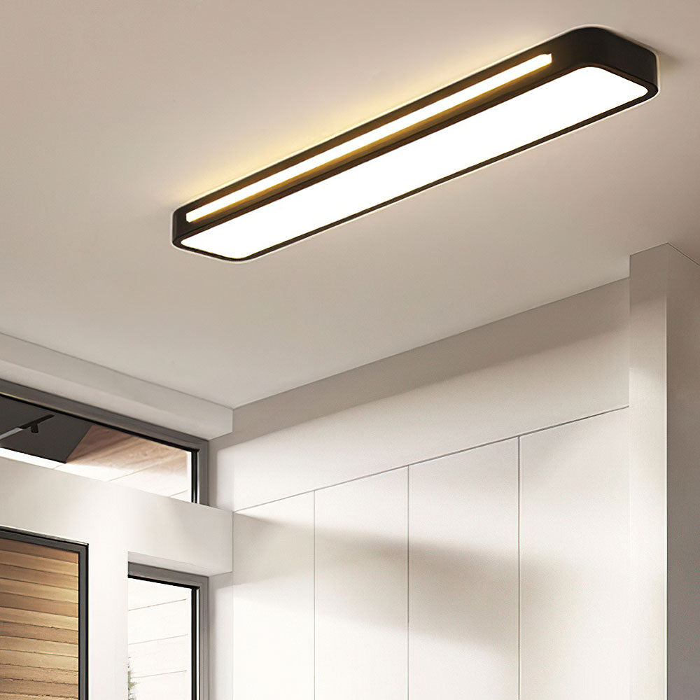 Minimalistische LED plafonnière van ijzer en acryl