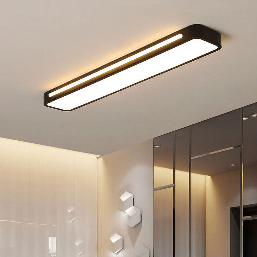 Minimalistische LED plafonnière van ijzer en acryl