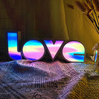 Moderne Art Deco waterdichte PS LOVE letter LED tafellamp voor de slaapkamer