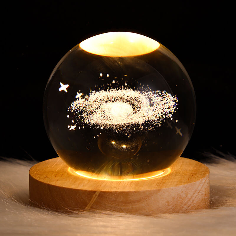 Kreatieve Decoratieve Sterren Systeem Kristallen Bol USB LED Nachtlamp Tafel Lamp