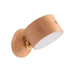 Eenvoudige houten USB oplaadbare touch-magneet LED nachtlamp wand sconces lamp