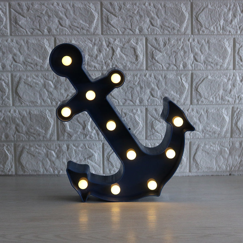 Scandinavisch moderne boot anker ABS batterij LED wandlamp