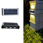 Moderne eenvoud Solar waterdichte rechthoekige ABS PMMA LED wandlamp voor buiten terras