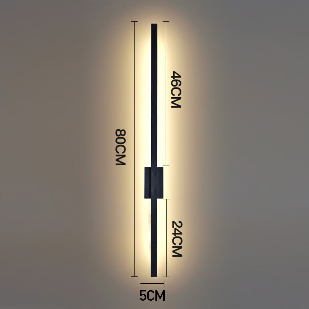 Industriële Minimalistische Lange LED IJzeren Wandlampen voor hedendaagse woonkamerdecoratie en stijlvolle verlichting