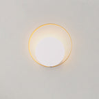 Moderner Minimalistischer Eisen-Kreis-Ring 1-Licht Wandleuchten Lamp voor Slaapkamer