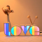 Moderne Art Deco waterdichte PS LOVE letter LED tafellamp voor de slaapkamer