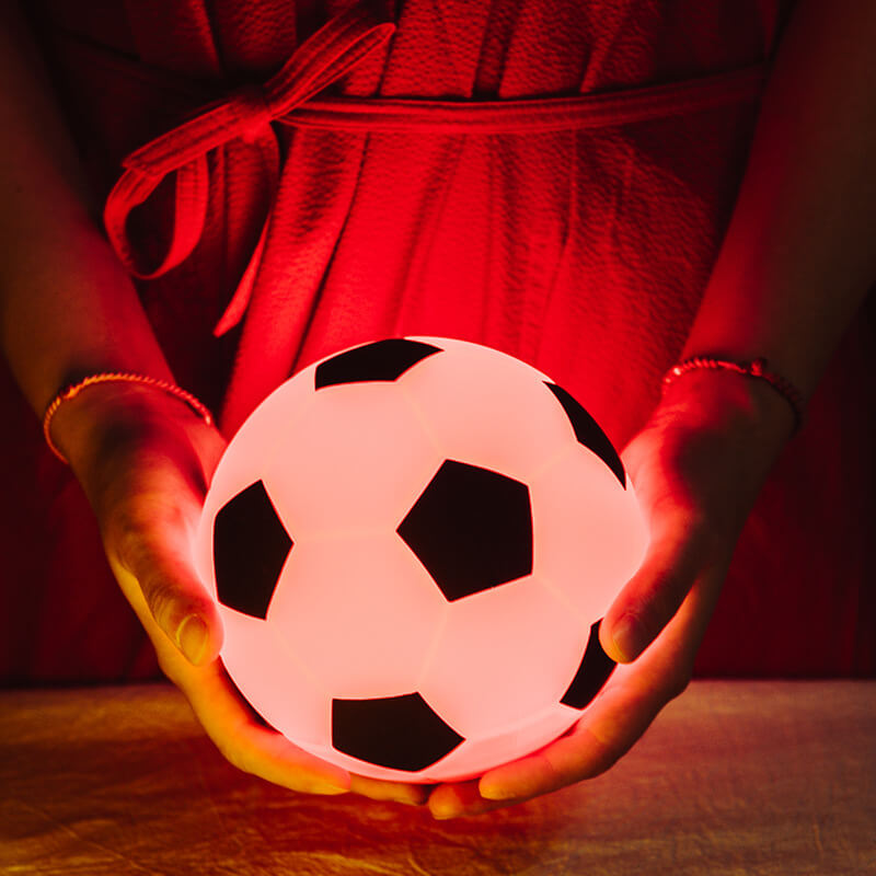 Kreatieve voetbal siliconen LED nachttafel lamp met USB-oplading