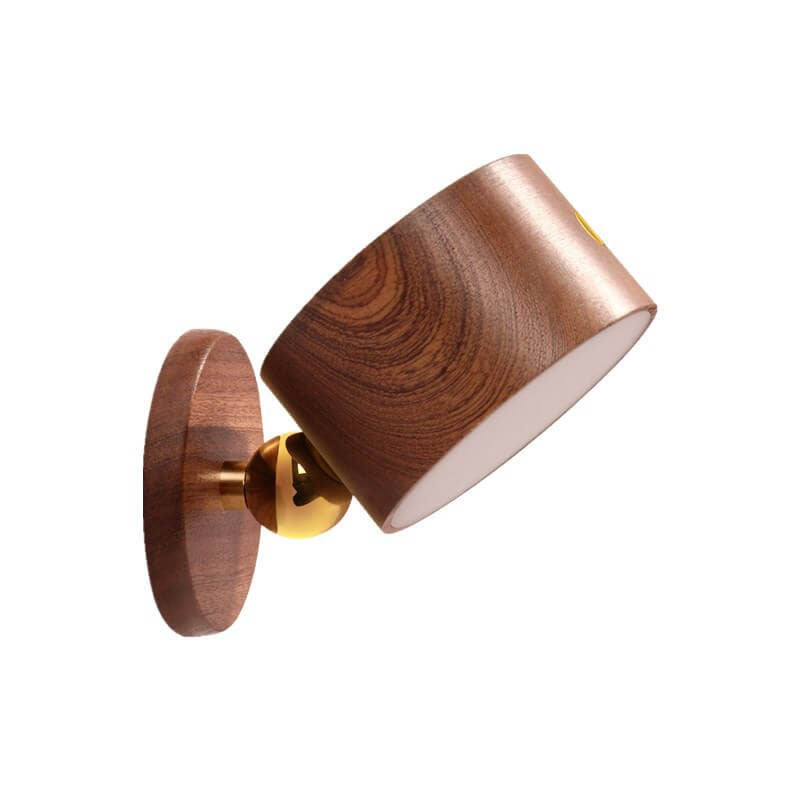 Eenvoudige houten USB oplaadbare touch-magneet LED nachtlamp wand sconces lamp