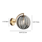 Contemporary Scandinavische ronde bol ijzer glas 1-licht wandlamp voor de woonkamer