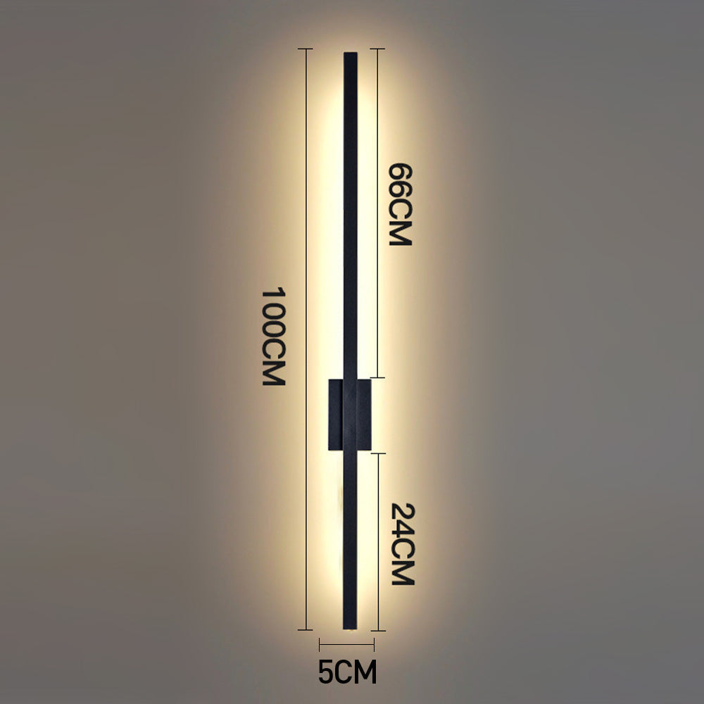 Industriële Minimalistische Lange LED IJzeren Wandlampen voor hedendaagse woonkamerdecoratie en stijlvolle verlichting