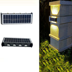 Moderne eenvoud Solar waterdichte rechthoekige ABS PMMA LED wandlamp voor buiten terras
