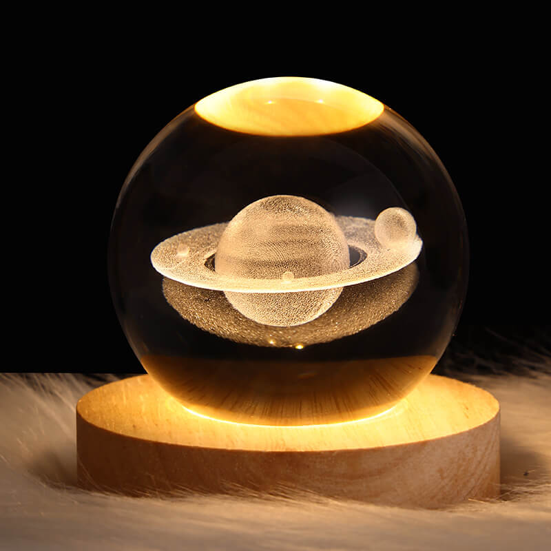 Kreatieve Decoratieve Sterren Systeem Kristallen Bol USB LED Nachtlamp Tafel Lamp
