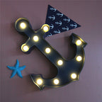 Scandinavisch moderne boot anker ABS batterij LED wandlamp