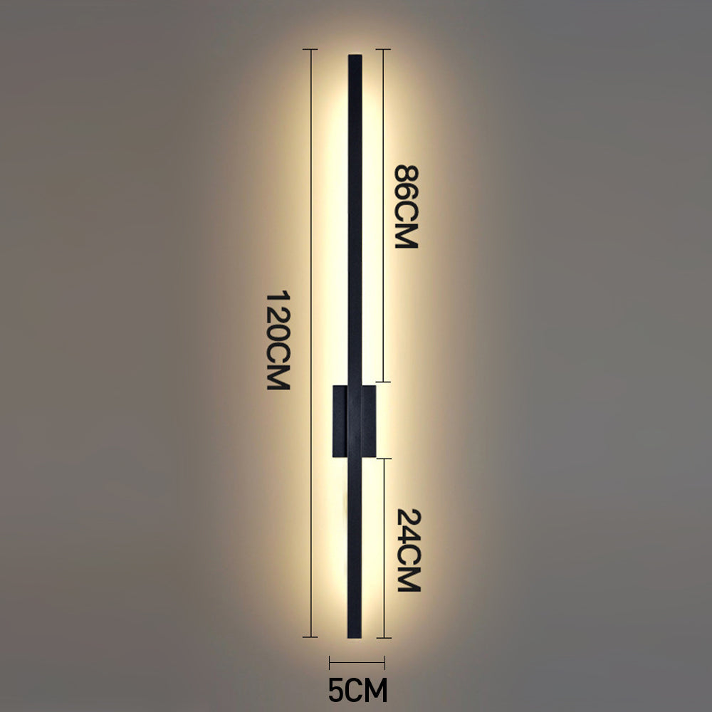 Industriële Minimalistische Lange LED IJzeren Wandlampen voor hedendaagse woonkamerdecoratie en stijlvolle verlichting