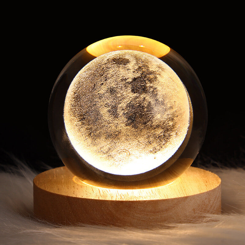 Kreatieve Decoratieve Sterren Systeem Kristallen Bol USB LED Nachtlamp Tafel Lamp