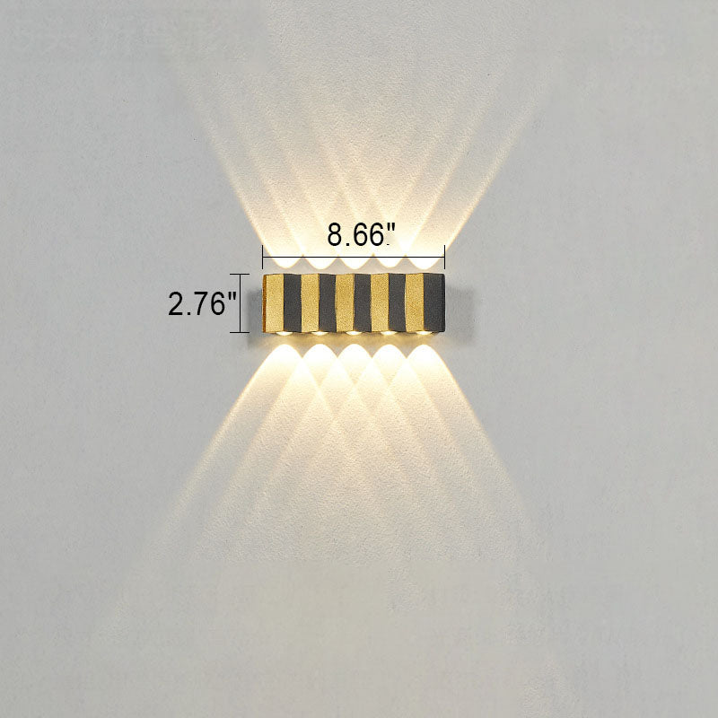 Moderne Licht Luxe Gouden Aluminium Buiten Waterdichte Terras LED Wandlamp