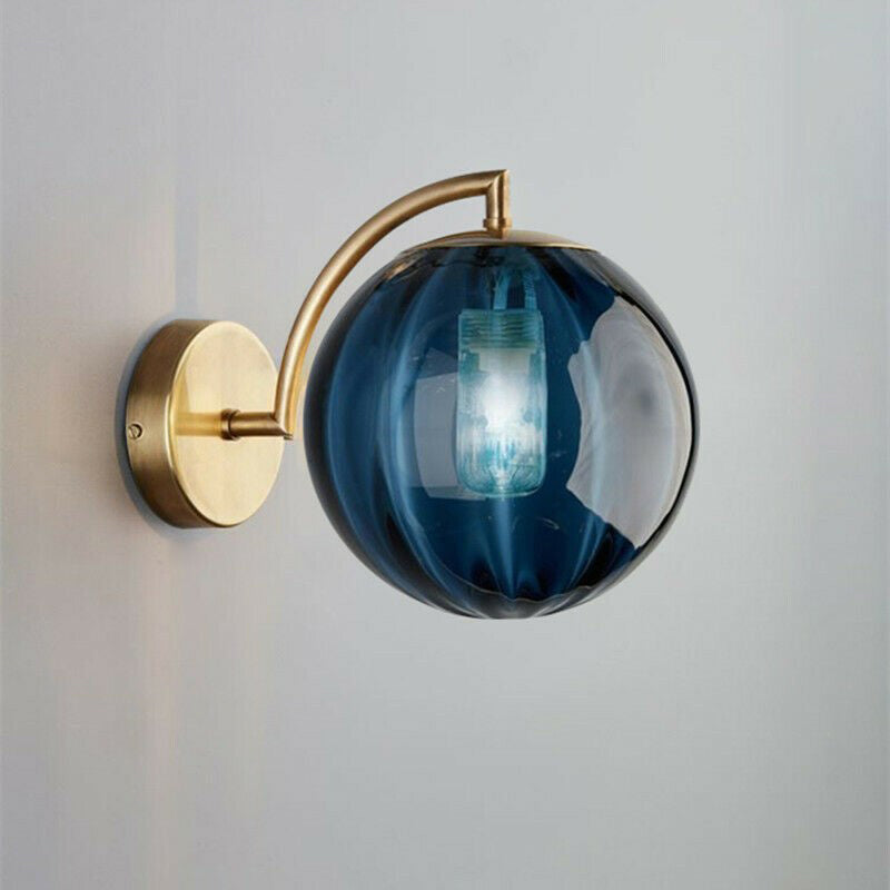 Contemporary Scandinavische ronde bol ijzer glas 1-licht wandlamp voor de woonkamer