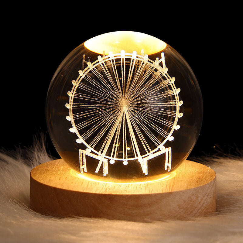 Kreatieve Decoratieve Sterren Systeem Kristallen Bol USB LED Nachtlamp Tafel Lamp