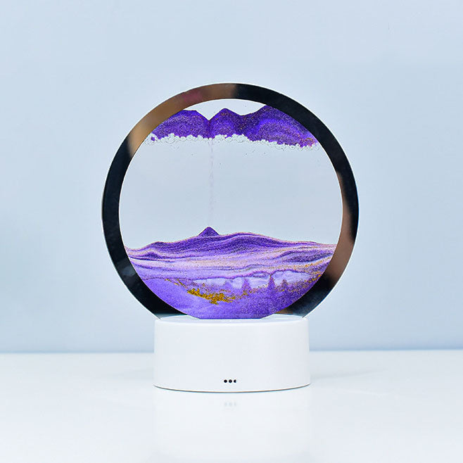 Kreatieve Ronde Zandscherm Quicksand 3D LED Nachttafel lamp Tafellamp