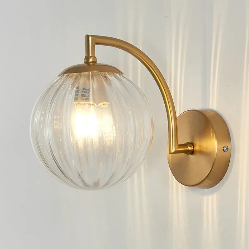 Contemporary Scandinavische ronde bol ijzer glas 1-licht wandlamp voor de woonkamer