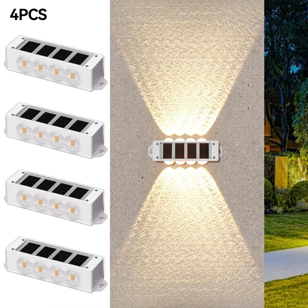Solar wandlampen Solavine | Warm wit licht | IP44 weerbestendig | Voor hek, terras & tuin | 8 uur lichtduur