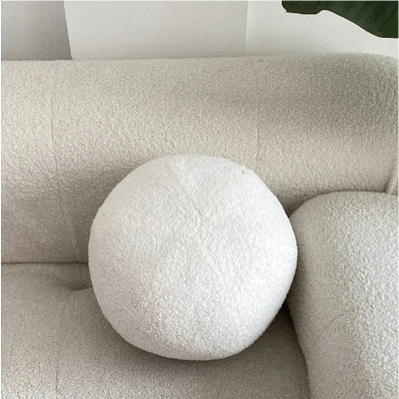 Nordic Bouclé Abstract Kussen – Minimalistische Pluche Kussen | Avosian