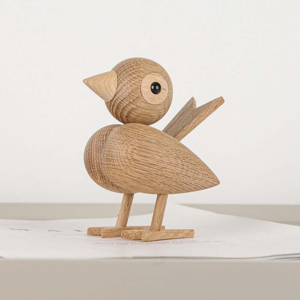 Een kleine vogel vertelde me, Nordic houten ornament