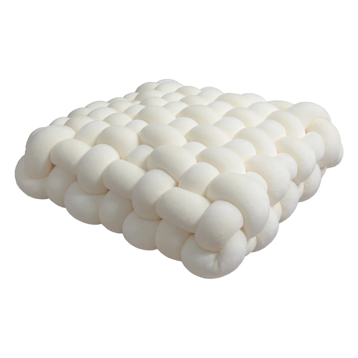Woonkamer Zachte Pluche Knot Kussen Bank Kussen Effen Kleur Vierkant Handgeweven Thuis Gooi Kussen Vierkant Geweven Zitkussen Kussen