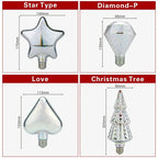 3D LED lamp | Vintage vuurwerk effect lamp met E27 fitting | 6W 85–265V | Decoratie, feest & kerstverlichting | Auravia