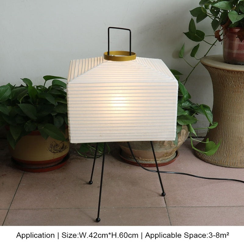 Japanse creatieve papieren vloerlamp met tripod