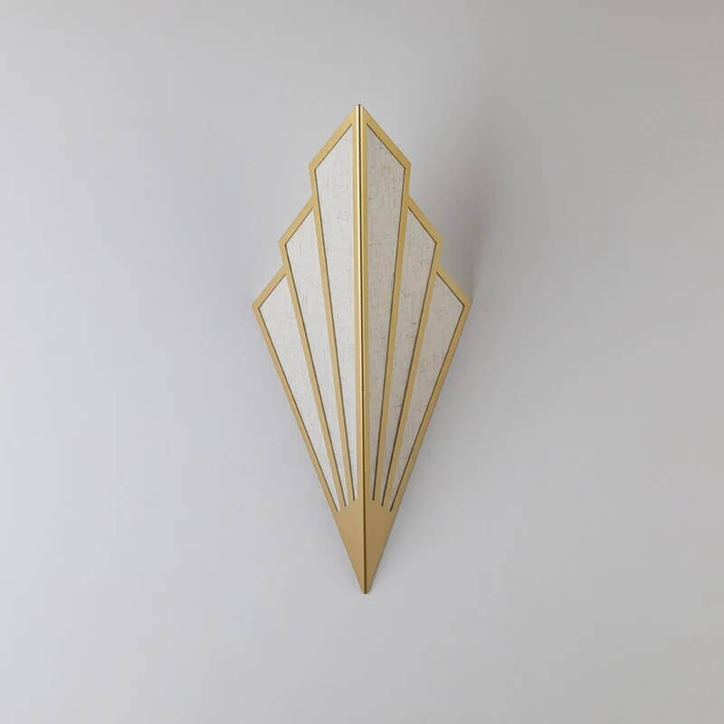 Fan-vormige Art Deco wandlamp