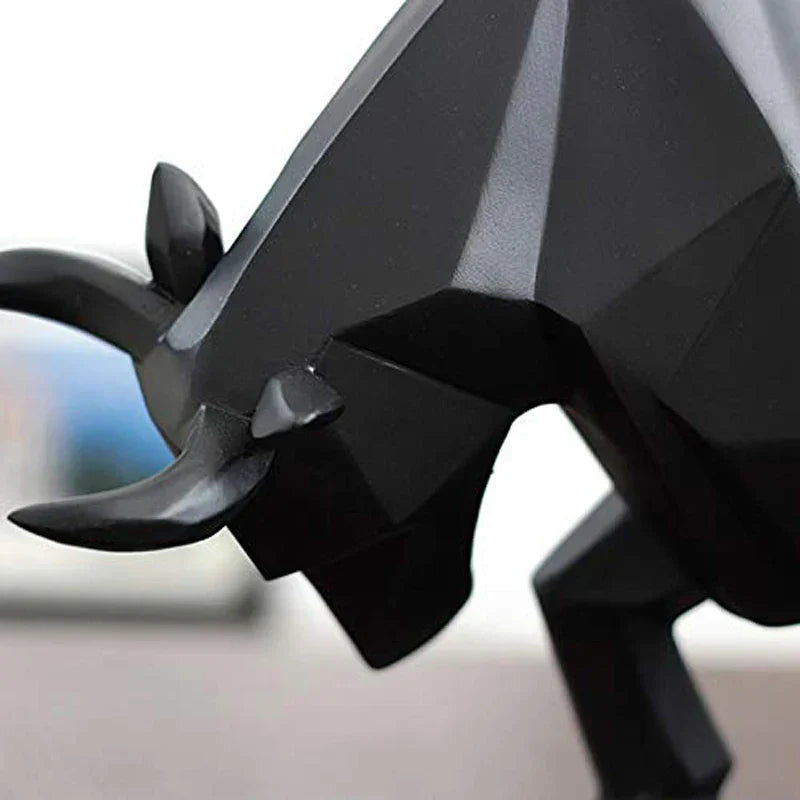 YuryFvna Moderne Geometrische Stier Standbeeld, Ornament, Café, Stier Sculpturen, Dierfiguren, Abstracte Hotel Thuisdecoratie