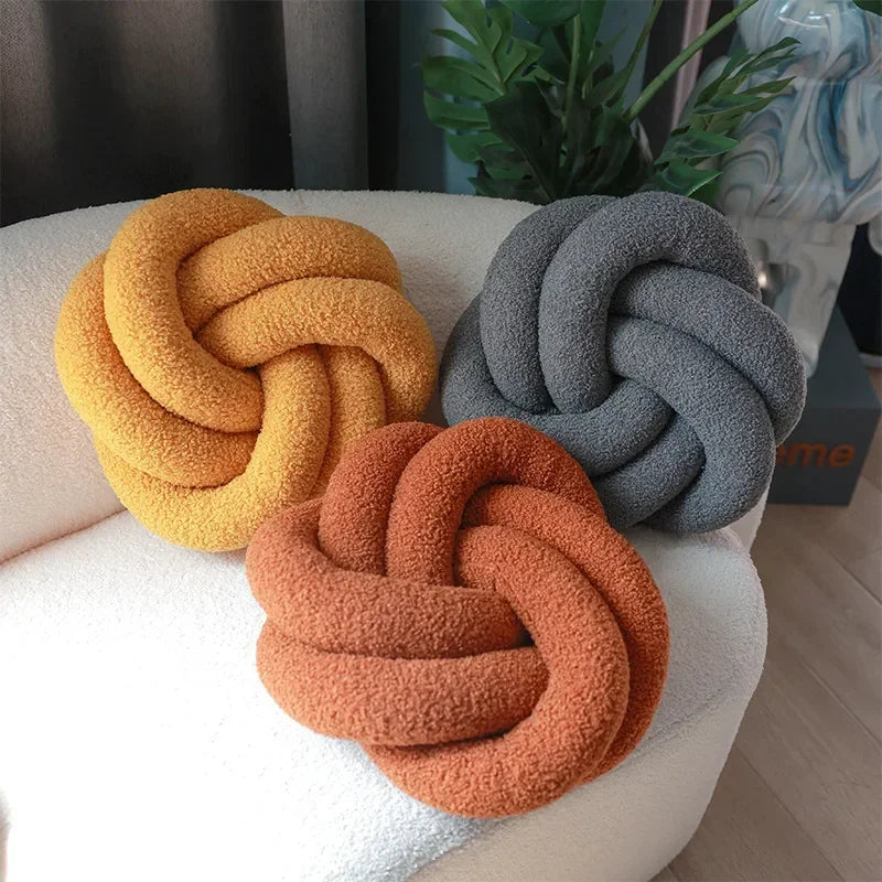 Nordic Cotton Boucle Knoop Kussen | Avosian