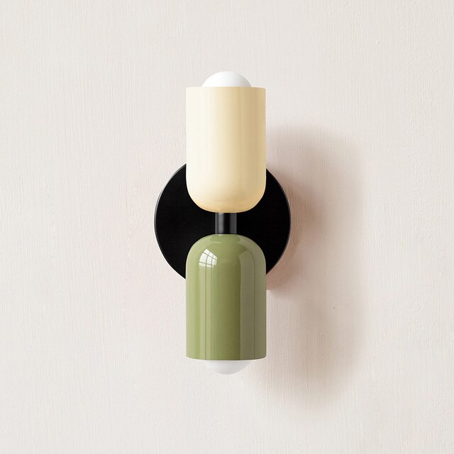 Creme Doppelkopf-LED-Wandlampen