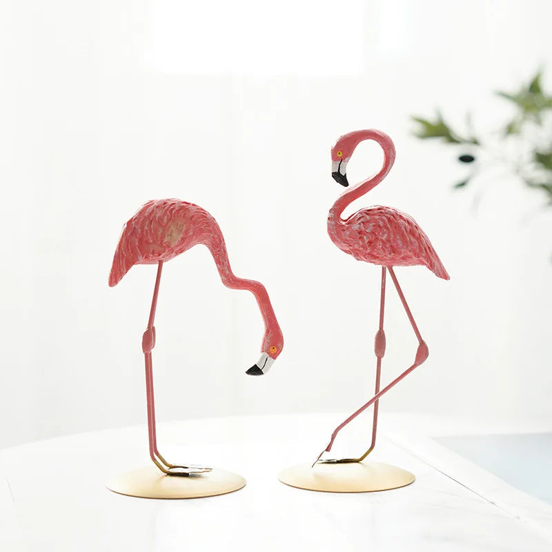 Nordic Flamingo Beeld Figuren Standbeeld Sculptuur Woonkamer Kantoor Bruiloft Feest Ornamenten Huisdecoratie Decoratie Accessoires